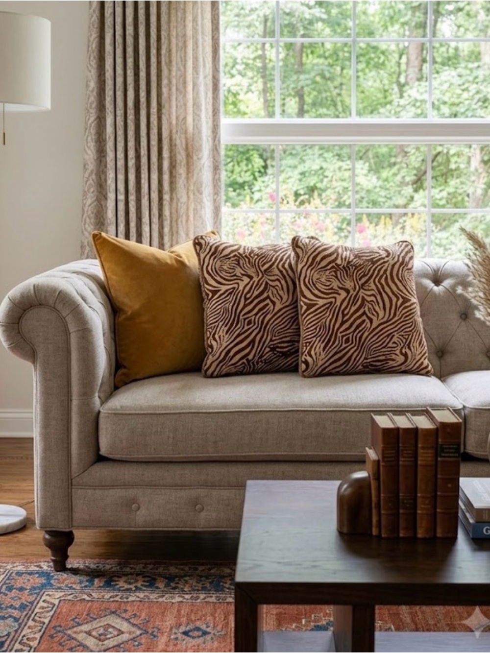Set of Zebra Print Accent Pillows